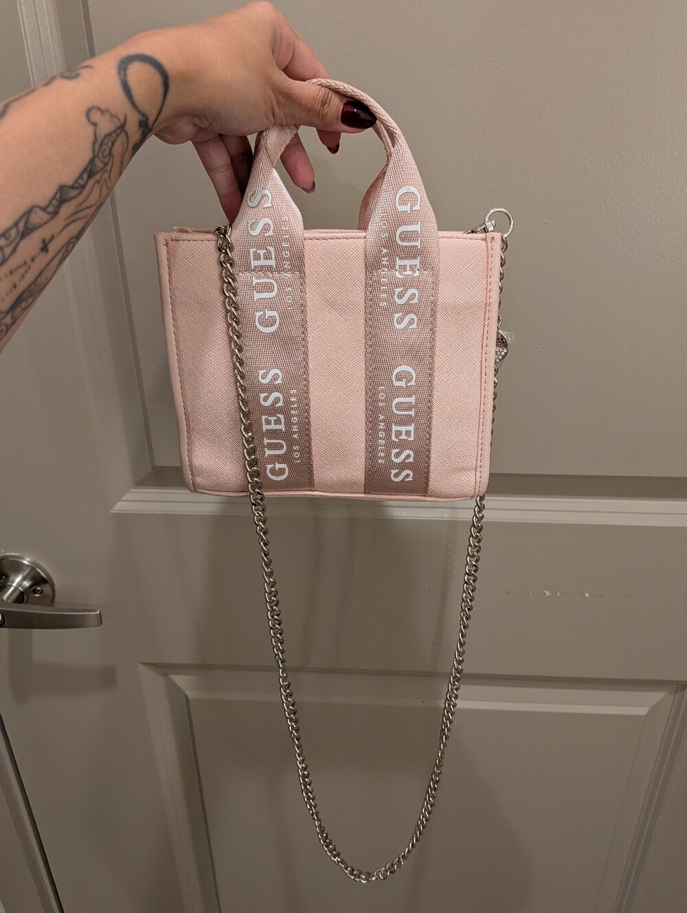GUESS Pink Tote And Wallet